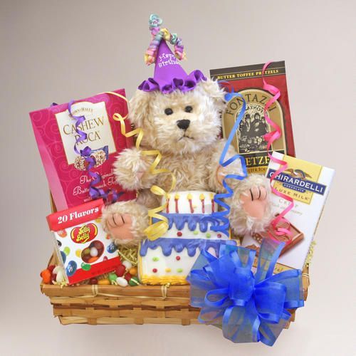 One of my favorite discoveries at WorldMarket.com: Birthday Celebration Gift Basket #birthdaybasket