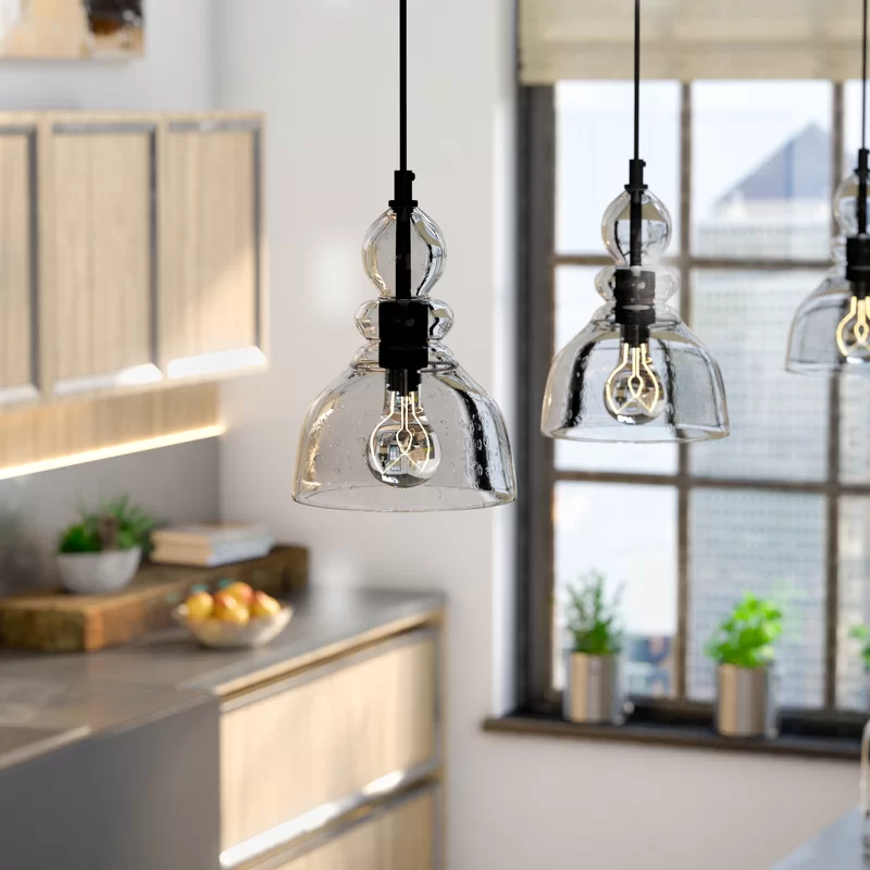 Ebern Designs Yarger 1Light Bell Pendant & Reviews Wayfair Kitchen