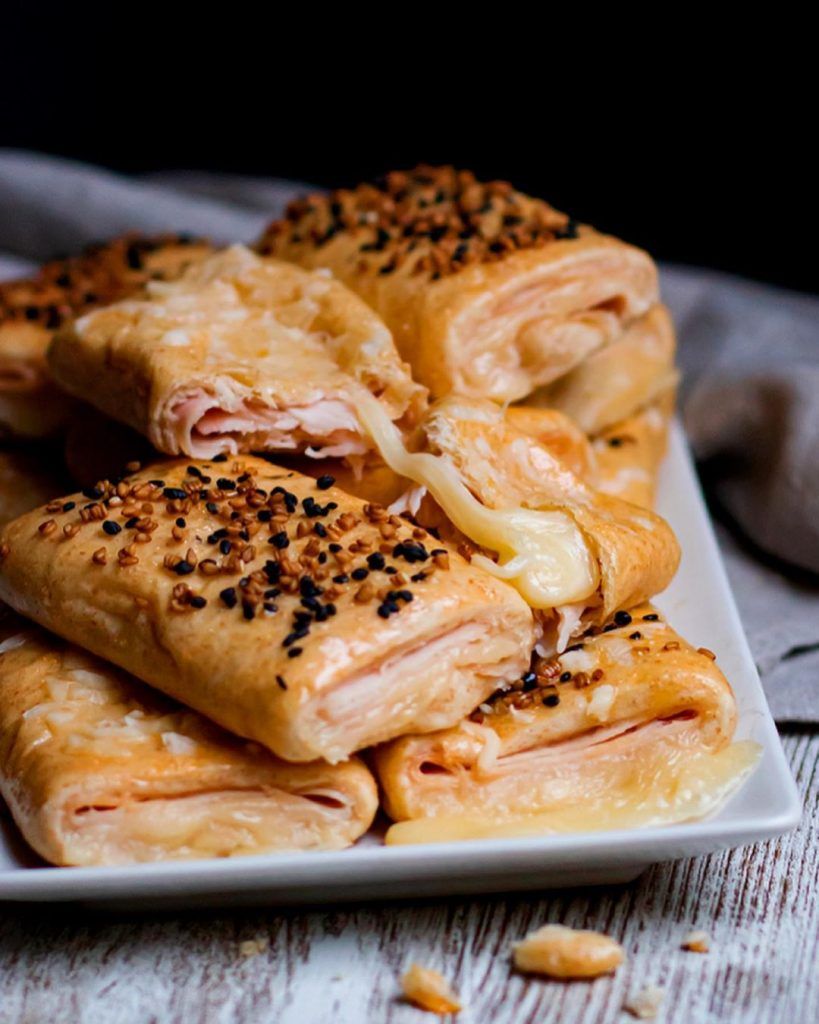 Napolitanas De Jamón Y Queso Petit Fit By Cris Jamón Y Queso Receta De Donuts Recetas De Comida