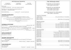 catholic wedding programs