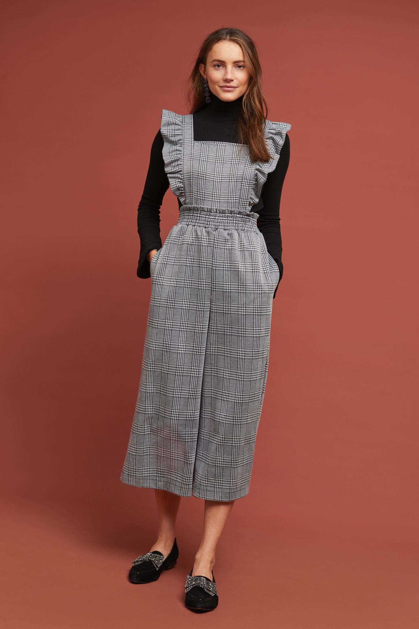 plaid jumpsuit