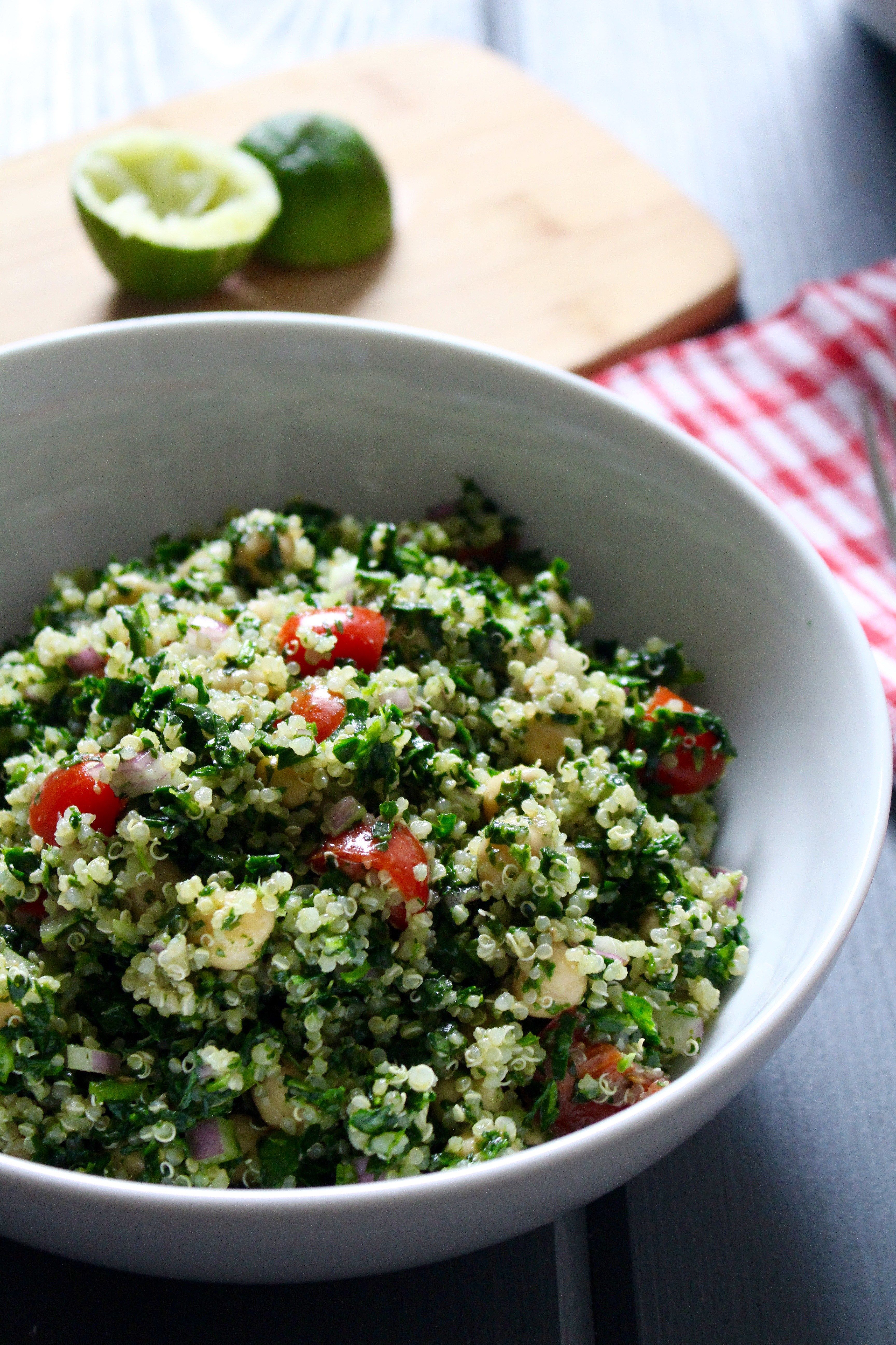 Cilantro Quinoa Salad With Chickpeas Spinach Vegan Cilantro Quinoa Salad With Chickpeas Spinach Vegan