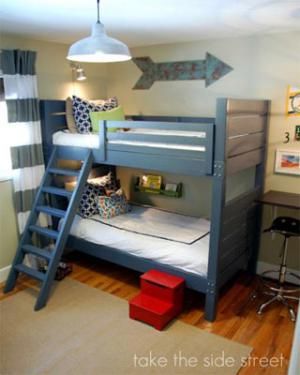 Download A Collection of Free, DIY Bunk Bed Plans: Side Street Bunk Bed Plan by Ana White | Diy bunk bed ...