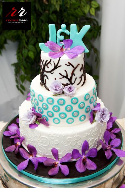 Purple And Turquoise Kimberly Peterson Keir Jason Kim Purple And Turquoise Wedding Cake