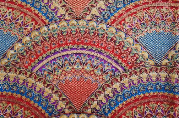 stunning arabian pattern screenprint red gold fat quarter patterns
