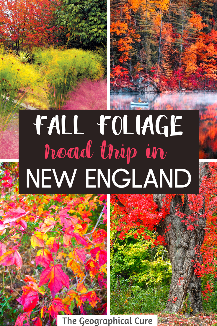 Planning a scenic drive this autumn to leaf peep at the pretty fall foliage? A New England fall road trip is a classic US road trip that should definitely be on your US bucket list. In fall, New England is one of the world's most beautiful places. This East Coast road trip itinerary starts in Boston and meanders through the Berkshires, Vermont, and New Hampshire. I give you other options for fall color in Connecticut and Rhode Island as well. Road Trip Ideas | US Travel | US Itineraries Fall Foliage Road Trips, Fall Road Trip, Us Road Trip, New England Road Trip, New England Fall, England Travel, Road Trip Destinations, Road Trip Itinerary, Fall Travel