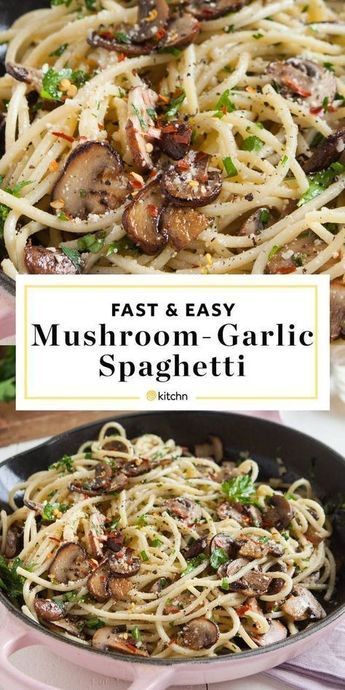 Recipe: Mushroom and Garlic Spaghetti Dinner