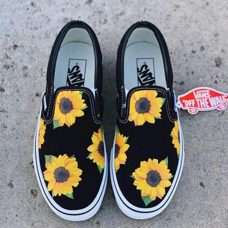 vans custom sunflower shoes