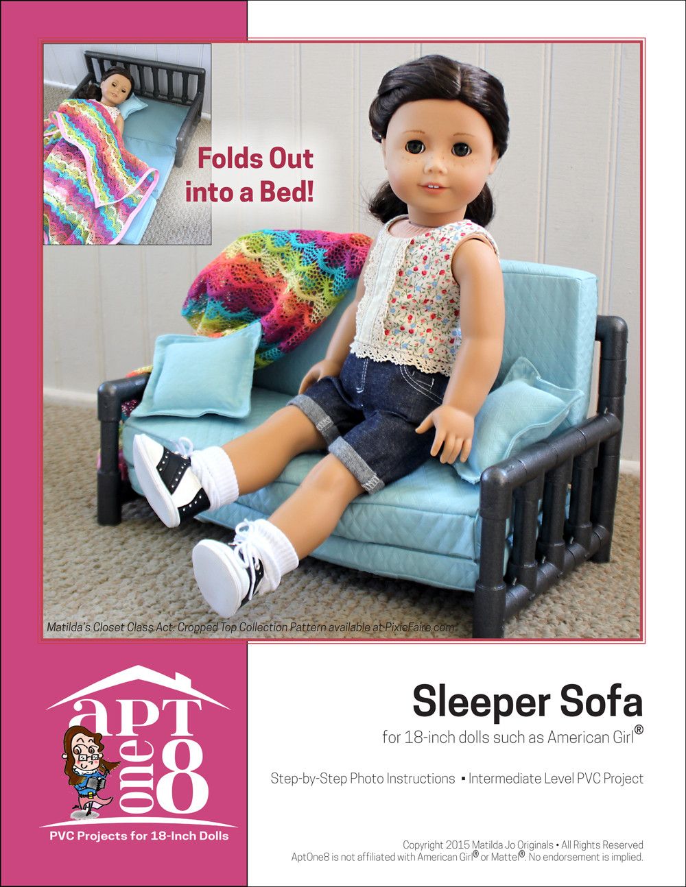 Sleeper Sofa 18 Doll Pvc Pattern Sleeper Sofa Pvc Pattern American 18 Inch Doll Furniture