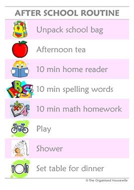 cleaning chart for home
