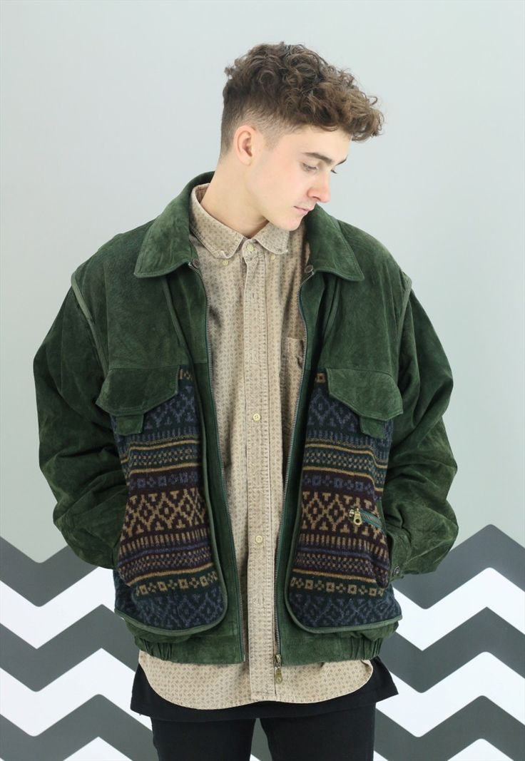 Vintage Suede Aztec Coat X 352 Revolva Asos Marketplace Hipster Outfits Mens Outfits Hipster Outfits Men