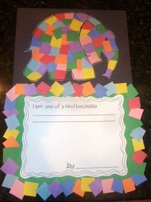 Image result for I AM Special Because Worksheet | Elmer the elephants