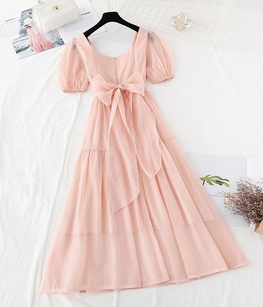 Buy Dew Drops Cold Shoulder Printed Frock Bow Applique Pink for Buy Dew Drops Cold Shoulder Printed Frock Bow Applique Pink for