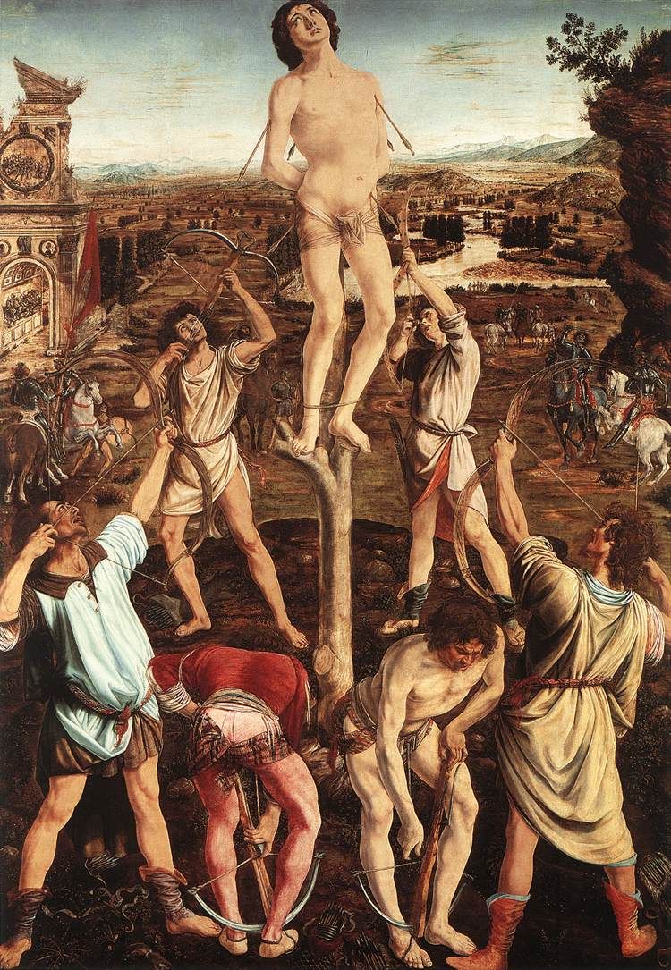 Antonio del Pollaiolo - Martirio di San Sebastiano - 1473-1475 - olio su tavola - National Gallery, London