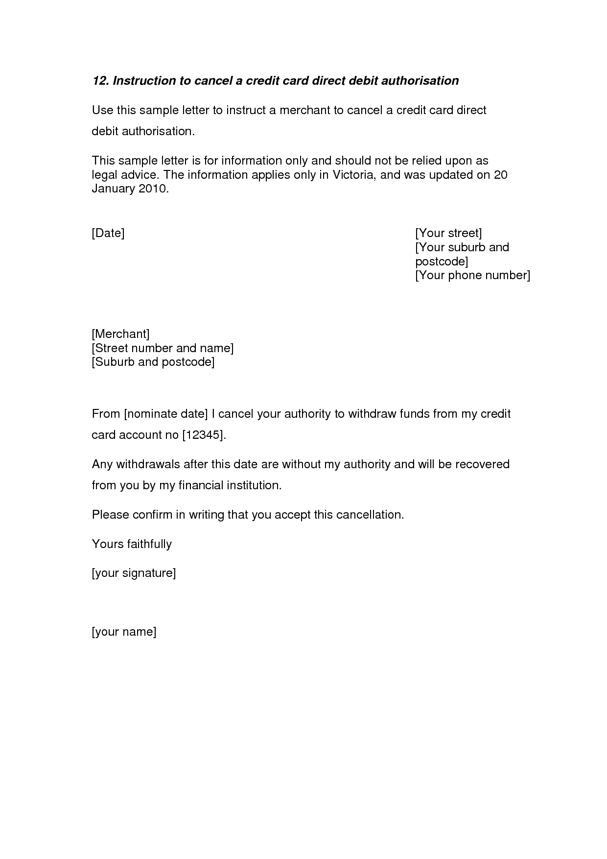 letter of credit application format