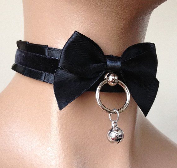DDLG Choker All-White Lolita Style Kitten Play Collar Petplay Collar BDSM Collar Neko Choker Fashion Choker Satin-Lined /& Tug-Proof