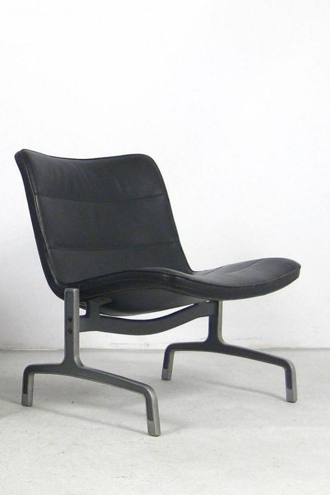 Jørgen Kastholm; Aluminum and Leather 'Series 8000' Easy Jørgen Kastholm; Aluminum and Leather 'Series 8000' Easy