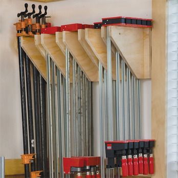 Wall-Mounted Clamp Rack Woodworking Plan by Woodcraft 