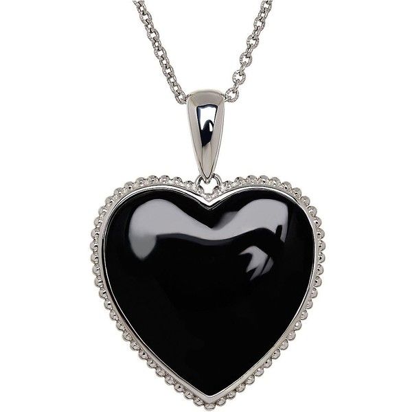 Gemma Onyx Heart Necklace – Burro