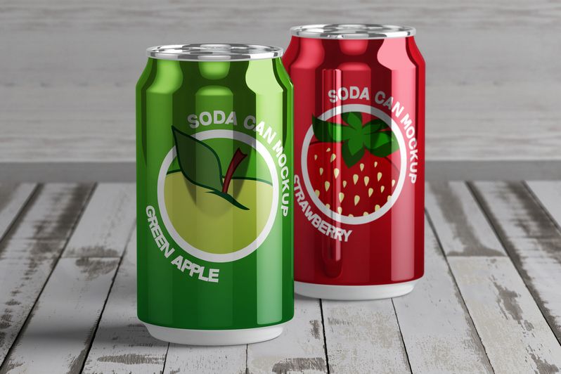 Download Soda Can Mock-Up by MassDream | Canning, Soda can, Mockup