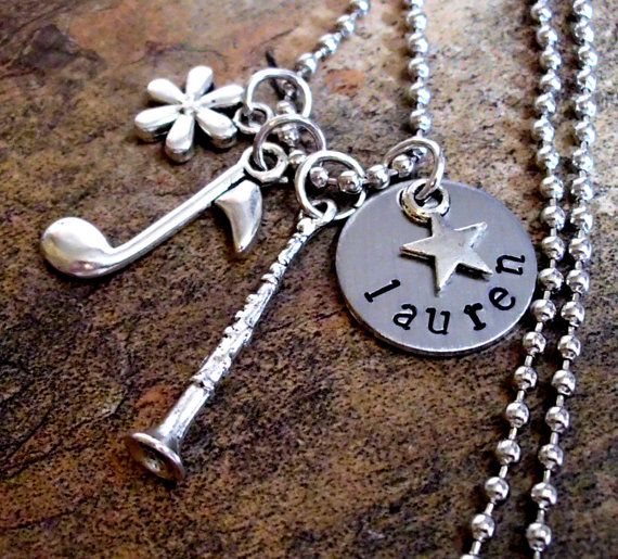 Domed Music Clarinet You are more Loved Heart Locket Necklace