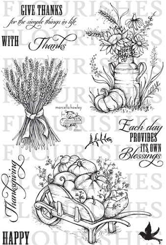 Download Autumn Blessings | Realistic flower drawing, Flower drawing, Stamp