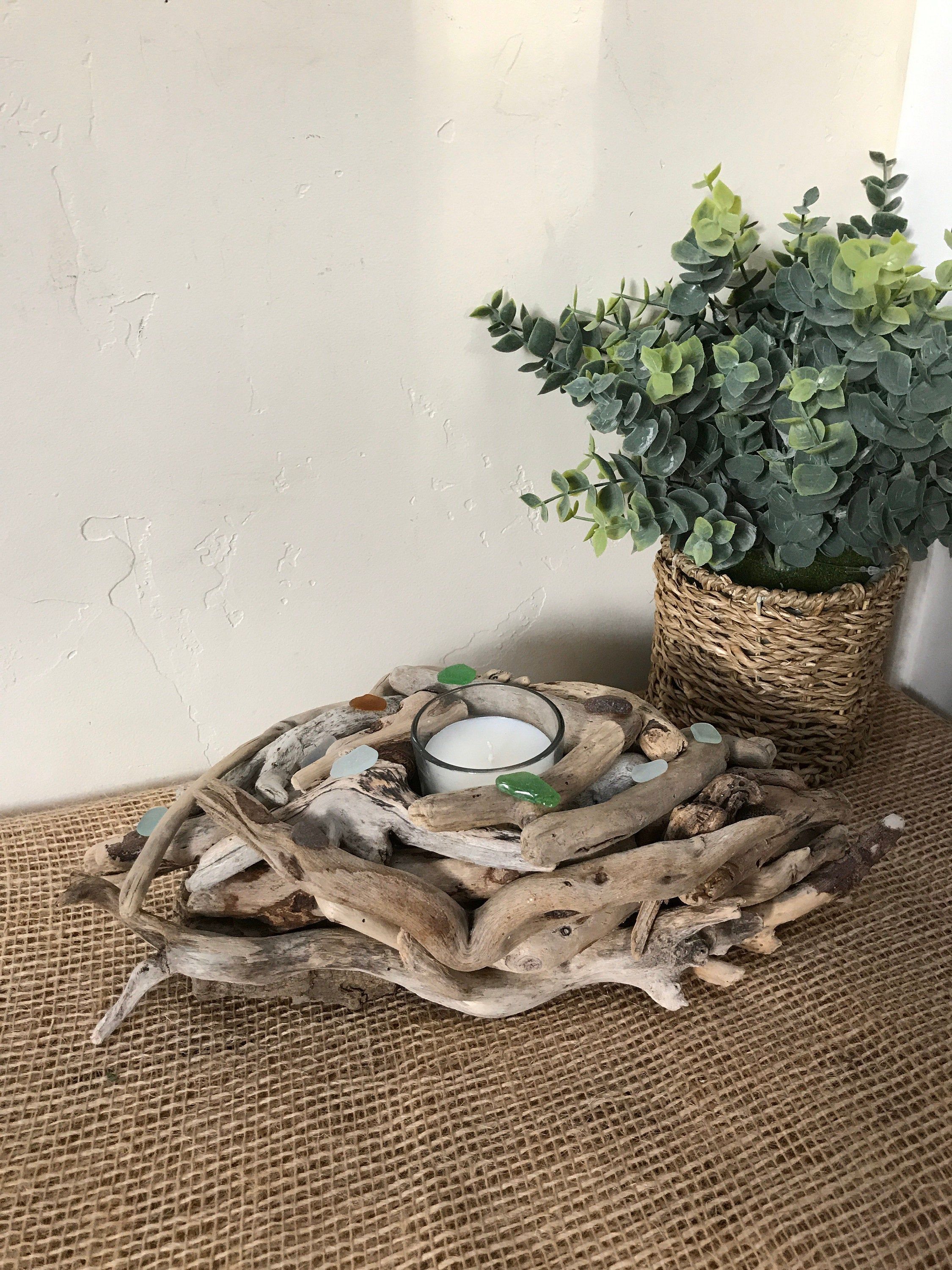 Driftwood Votive Candle Table Centerpiece Decor Holder ...