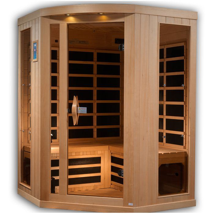 Dynamic Full Spectrum 3 Person Corner Ultra Low EMF FAR Infrared Sauna