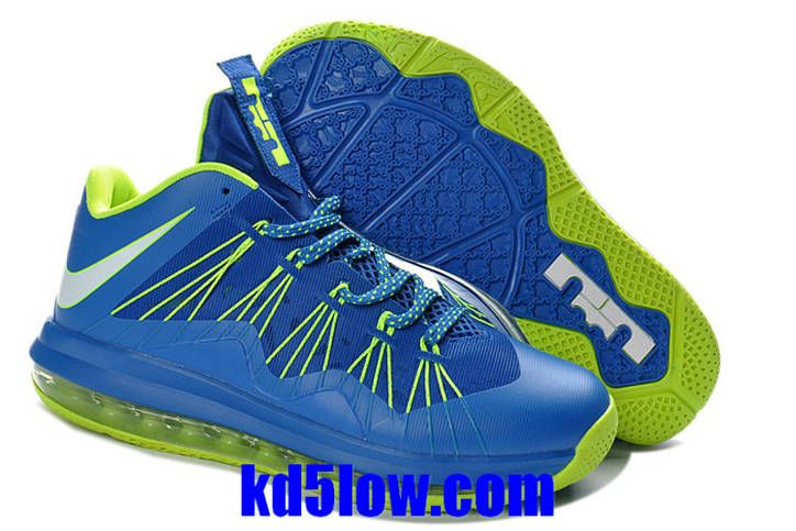 Lebron 10 Low Electric Green University Blue Lebron James Basketball Shoes