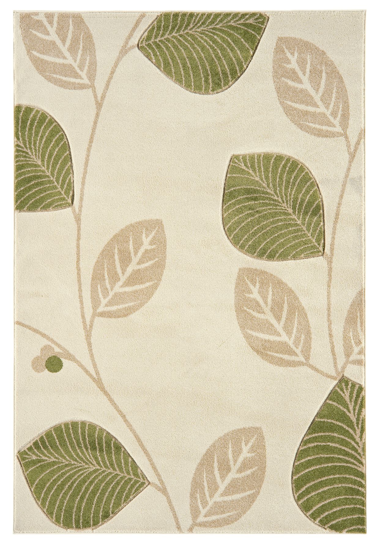 Kampala Green Leaf Modern Rug In 2018 With Envy Natural Cream And Green Leaves Fl Living Room Rug