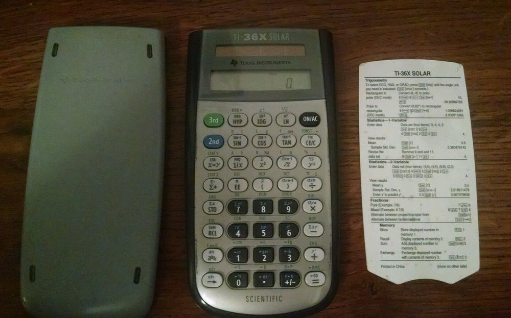 Texas Instruments Ti 36x Solar Scientific Calculator Texas Instruments Ti 36x Solar