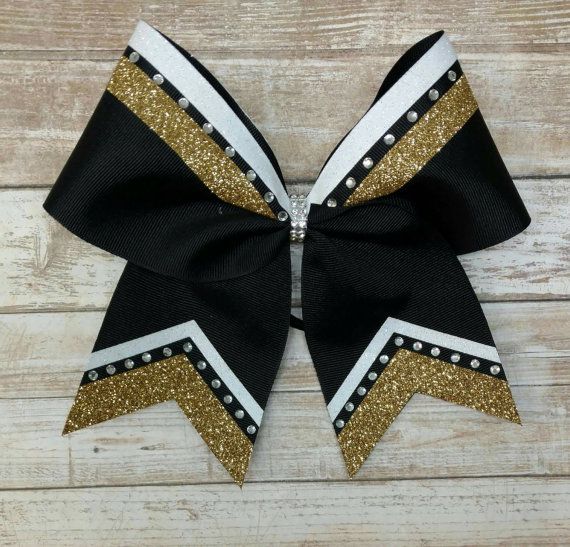 2 Black /& Gold Triple Bow Clips Pour Chaussures-autres couleurs sur demande