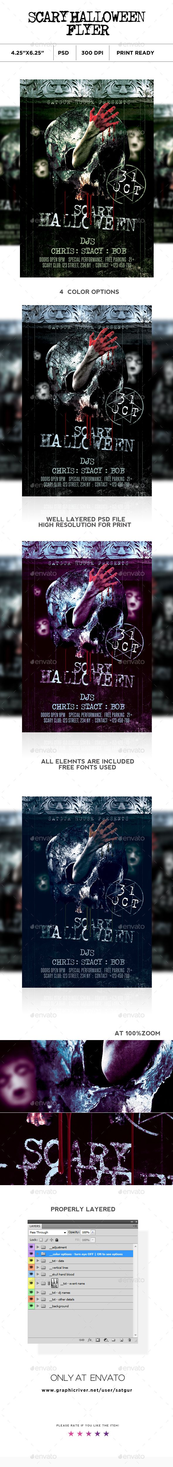 Scary Halloween Flyer Halloween Flyer Scary Halloween Flyer