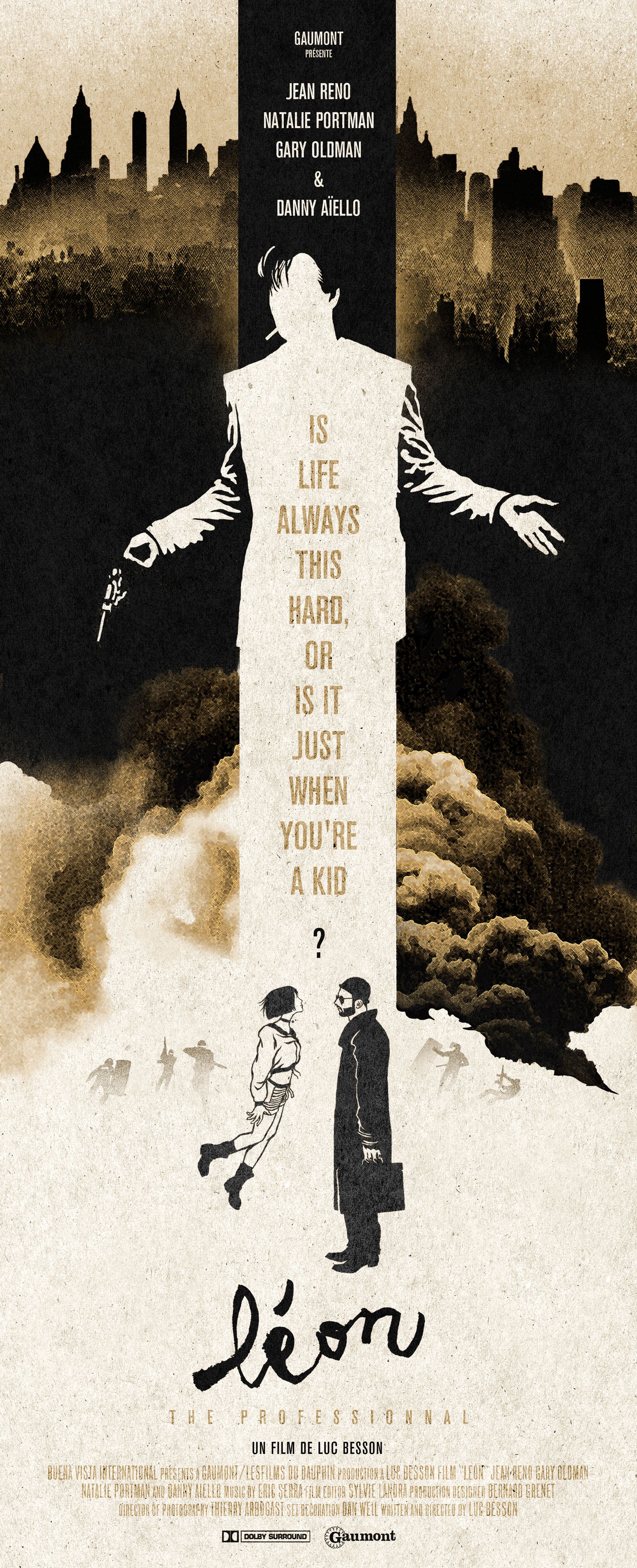 THE PROFESSIONAL Alternative Minimal Movie Poster LEON