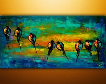 Welcome To Our Studio! -------------------- Hand Painted Modern Original Abstract Paintings by Gabriela and Catalin! Teal Painting, Art Painting Acrylic, Large Painting, Modern Abstract Art Geometric, Abstract Art Painting Techniques, Abstract Paintings, Wire Wall Art, Art Investment, Artwork Online