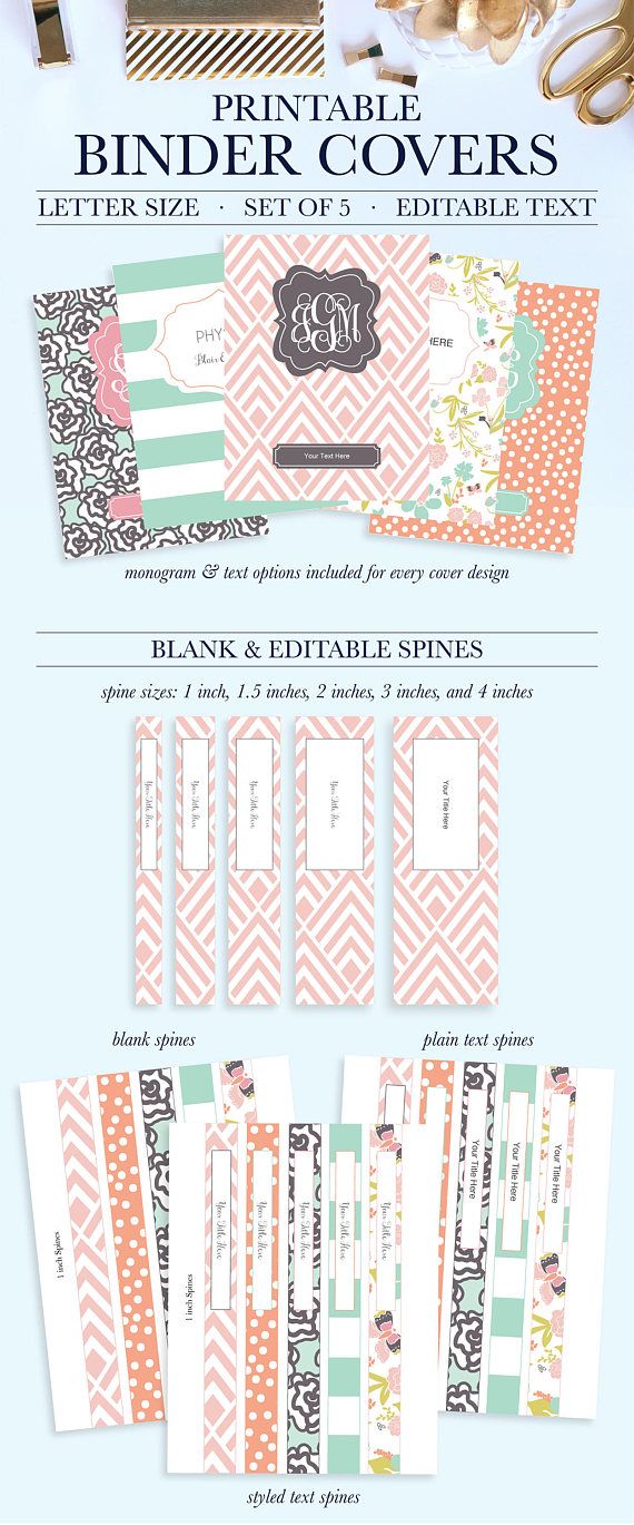 teacher binder cover printable monogram binder covers printable