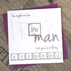 Anniversary Periodic Table Iron Man Superhero Square Card Fun Anniversary Periodic Table Iron Man Superhero Square Card Fun Funny