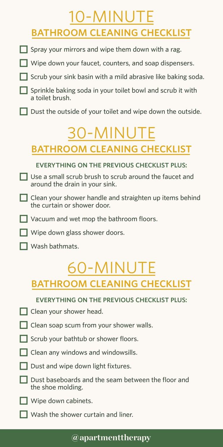 Here's How You Clean a Bathroom in 10 Minutes (or 30, or 60, if You've Got That Kind of Time) — Apartment Therapy