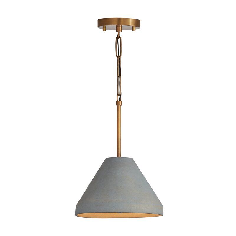 Essie 1 Light Single Cone Pendant In 2020 Cone Pendant Light Wrought Studio