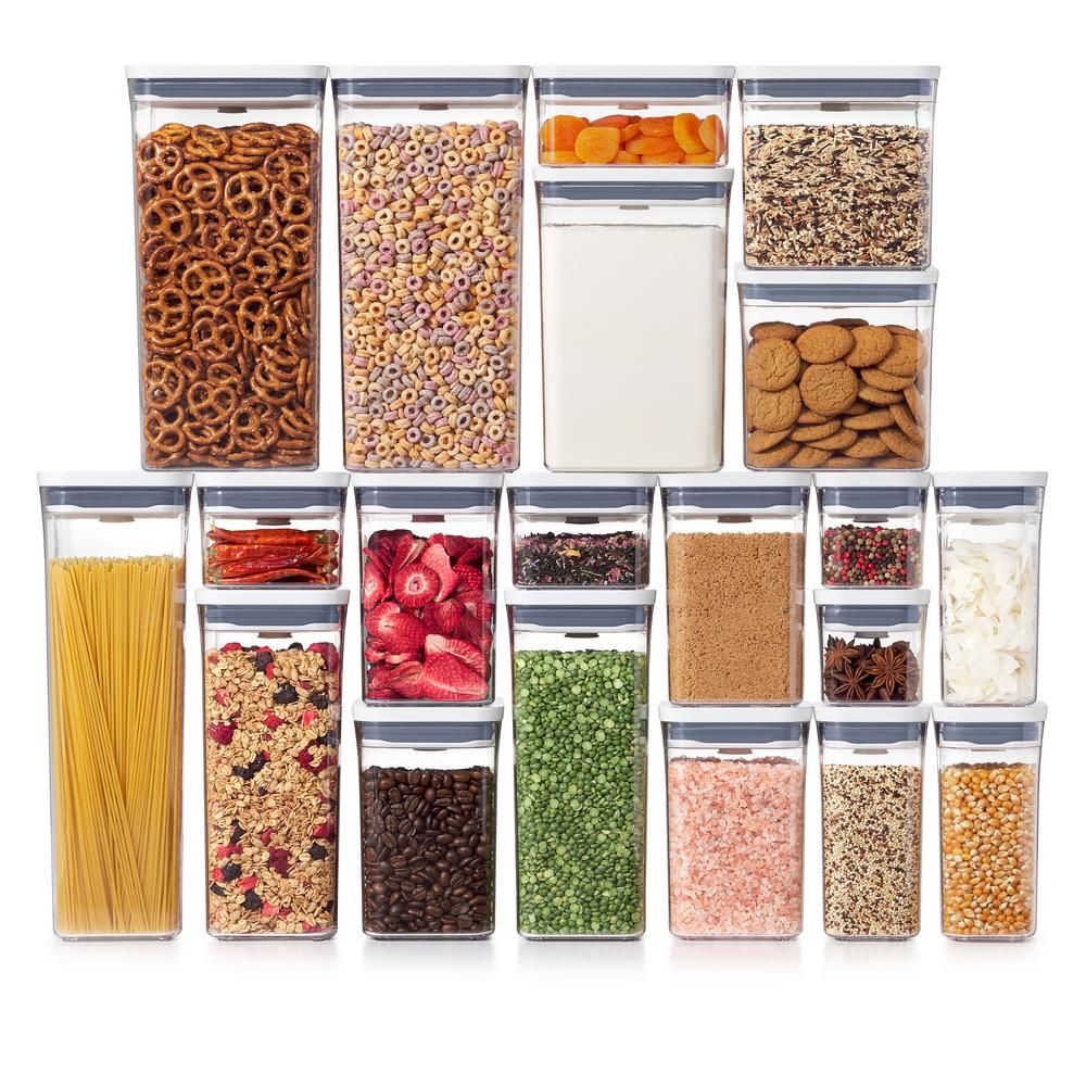 Oxo Good Grips 20 Piece Pop Container Set 11236600 The Home Depot In 2021 Food Storage Set Food Storage Containers Food Storage Container Set