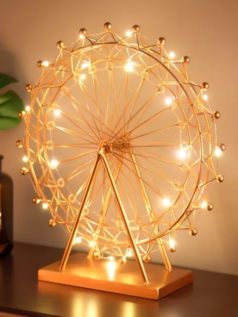 Nordic Iron Ferris Wheel Ornaments Rotating Table Lamp Creative Crafts Bedside Lamp Living Room Bedroom Home Decorations - Table Lamps - AliExpress Bedroom Decor Lights, Room Ideas Bedroom, Decor Lighting, Cute Lamps For Bedrooms, Table Lamps For Bedroom, Lamp Table, Lamp Decor, Desk Lamp, Study Room Decor