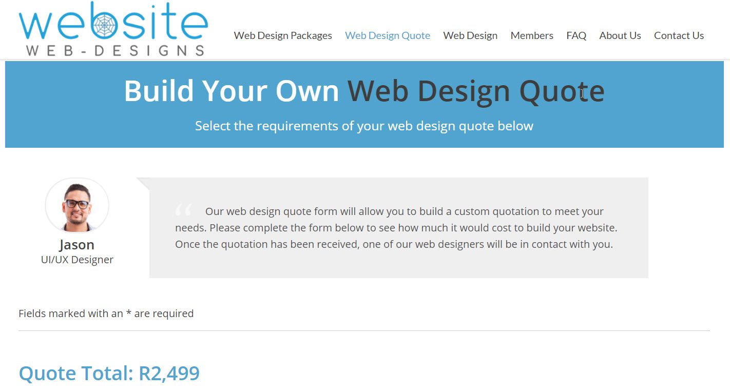 website design quotations