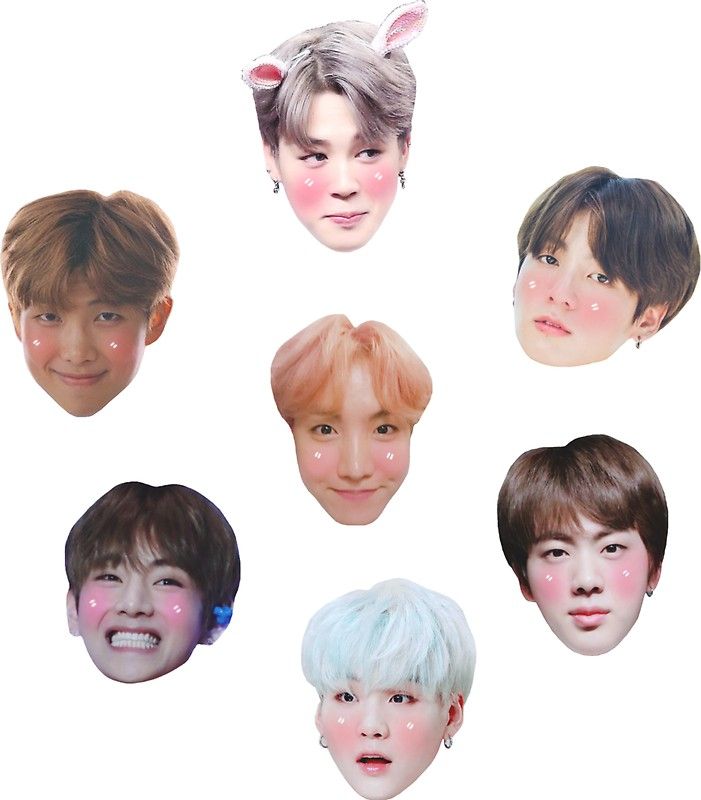 blushing bts sticker set de interludewings anjing
