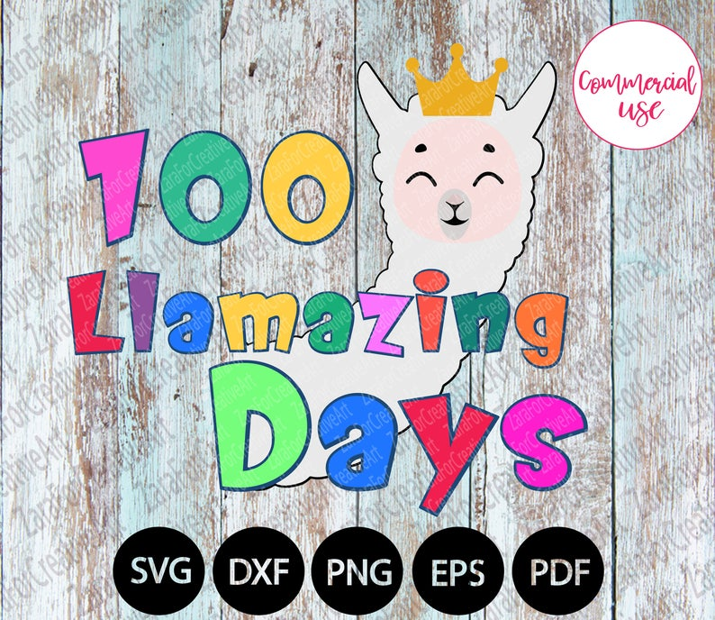 Download 100 Llamazing Days Llama svg cute llama Iron on transfer ...