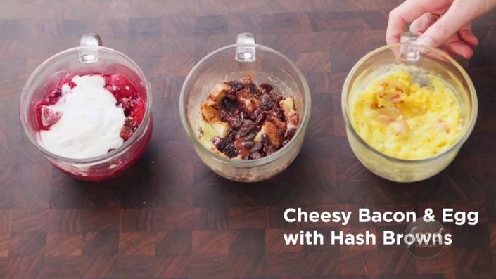 watch microwave cheesy bacon and egg mugs food network uk food watch microwave cheesy bacon and egg mugs food network uk