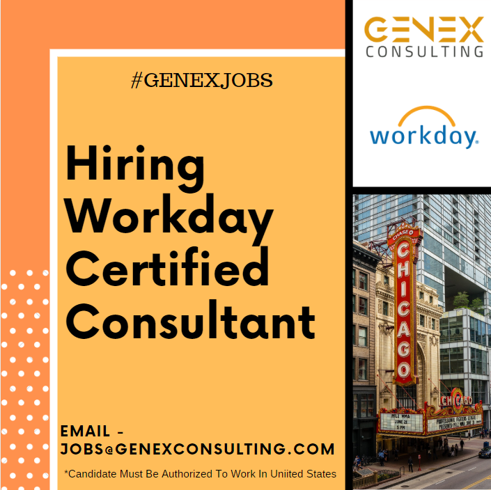 Hello, We are hiring Workday Certified Consultants for multiple remote job openings with our clients based across USA. *Candidate must be authorized to work in United States without sponsorship. Email us your resume on - jobs@genexconsulting.com #Workday #HCM #USA #Genex #GenexJobs #chicago #remote #remotejob #hiring #candidate #work Hcm, We Are Hiring, Remote Jobs, Job Opening, Consulting, Resume, Clients, Certified, Chicago