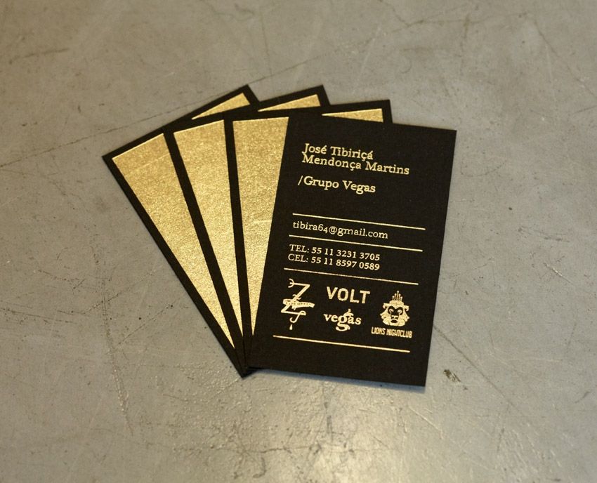 black and gold business cards