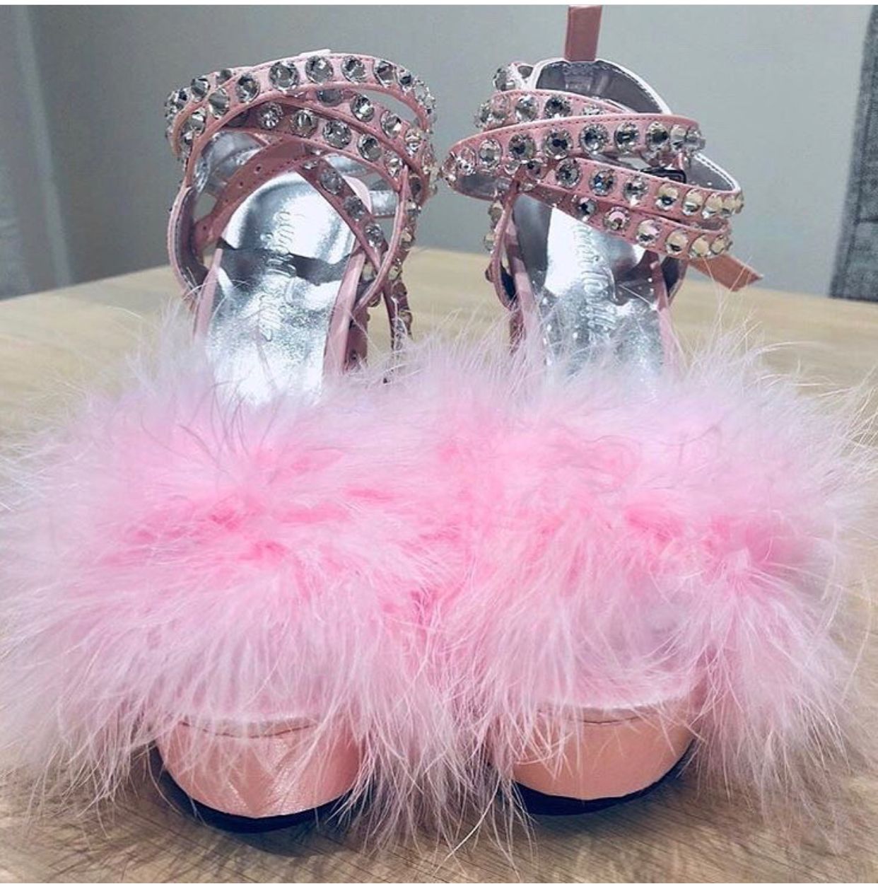 small fluffy heels