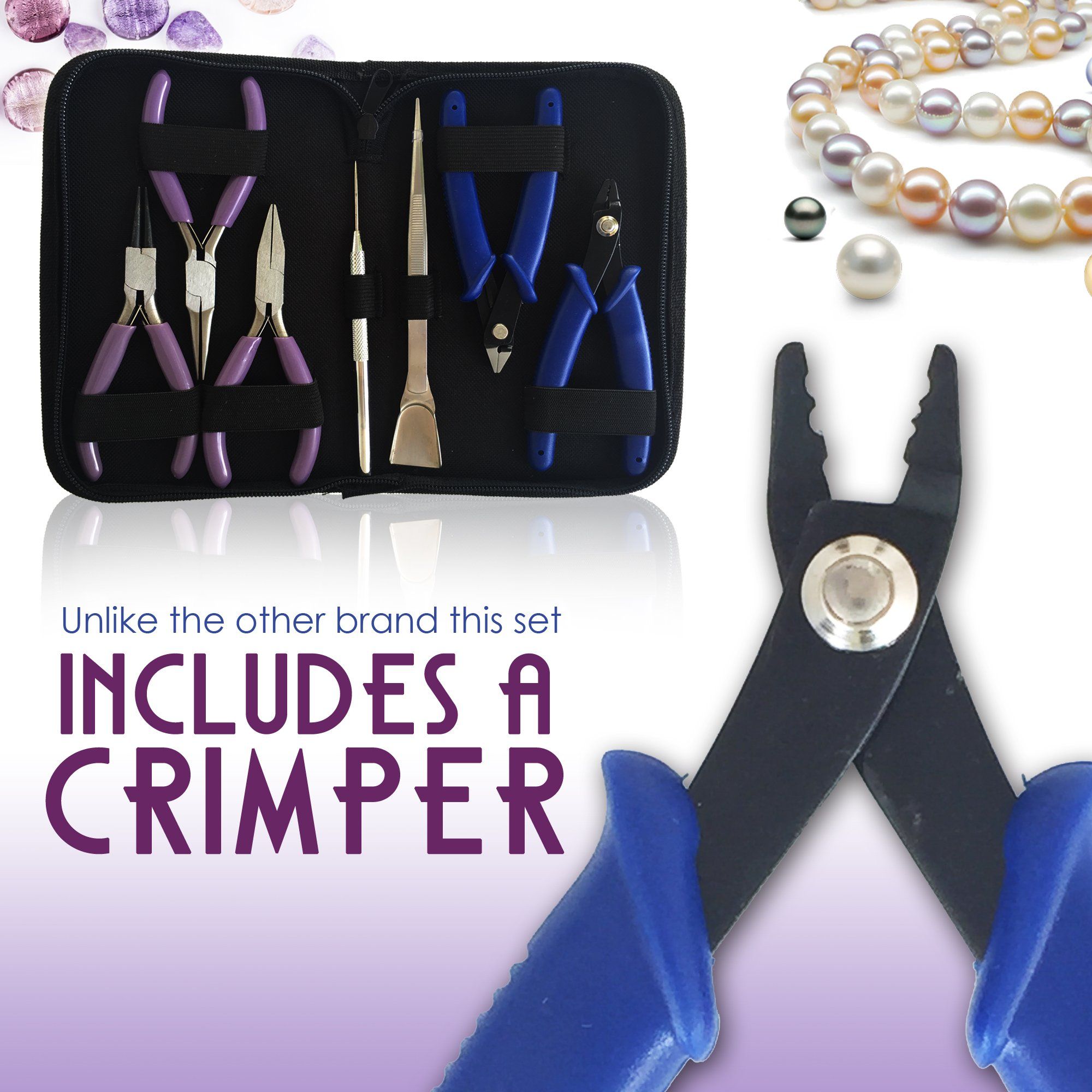 Including a Crimper Diamond Wire Jewelry Pliers These Jewelry Making Supplies Will Help with Beading Organized Zipped Case for Your Jewelry Making Tools Flying K Jewelry Tools or Repairs.