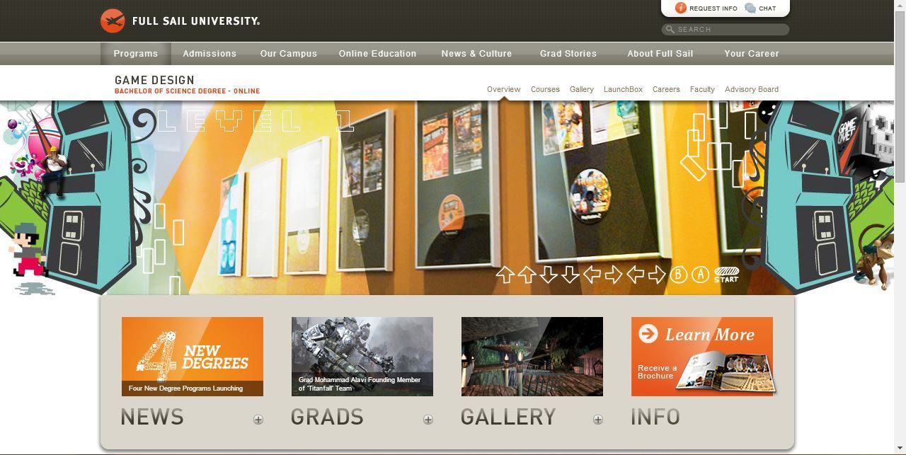 Lead Generation Page Highlighting Degree Goals Lead Generation Free Information Full Sail University